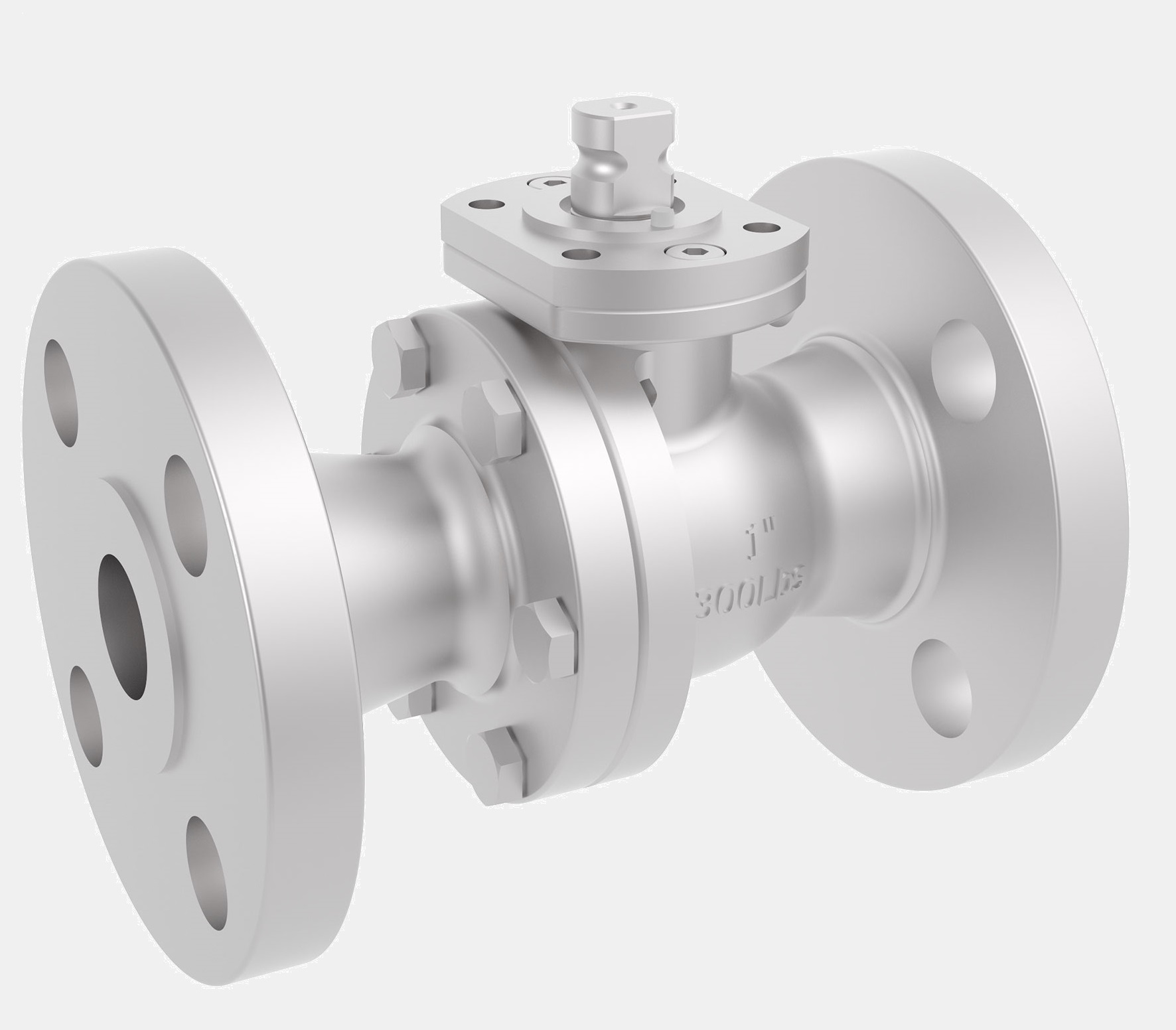 Ball Valve 1/2" 300# ANSI FLANGED A351 CF8M Z36 RRRGV